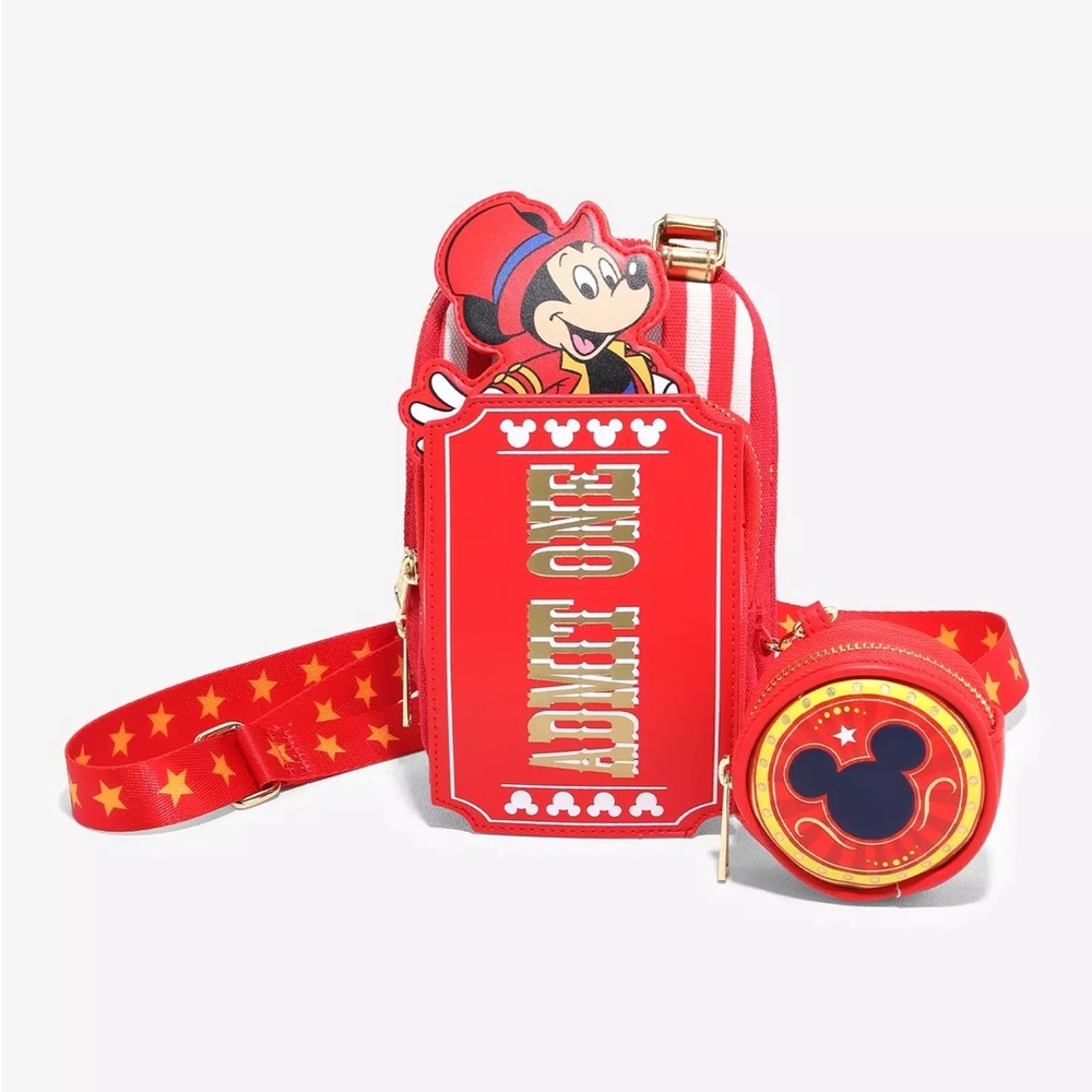 NWT Loungefly Mickey Mouse Circus Ticket crossbody bag & coin purse